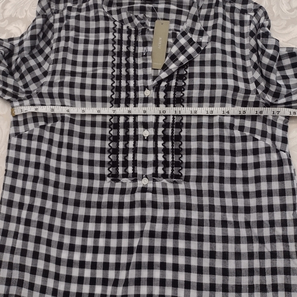 J.Crew Black and White Long Sleeve Tunic - Picture 2 of 5